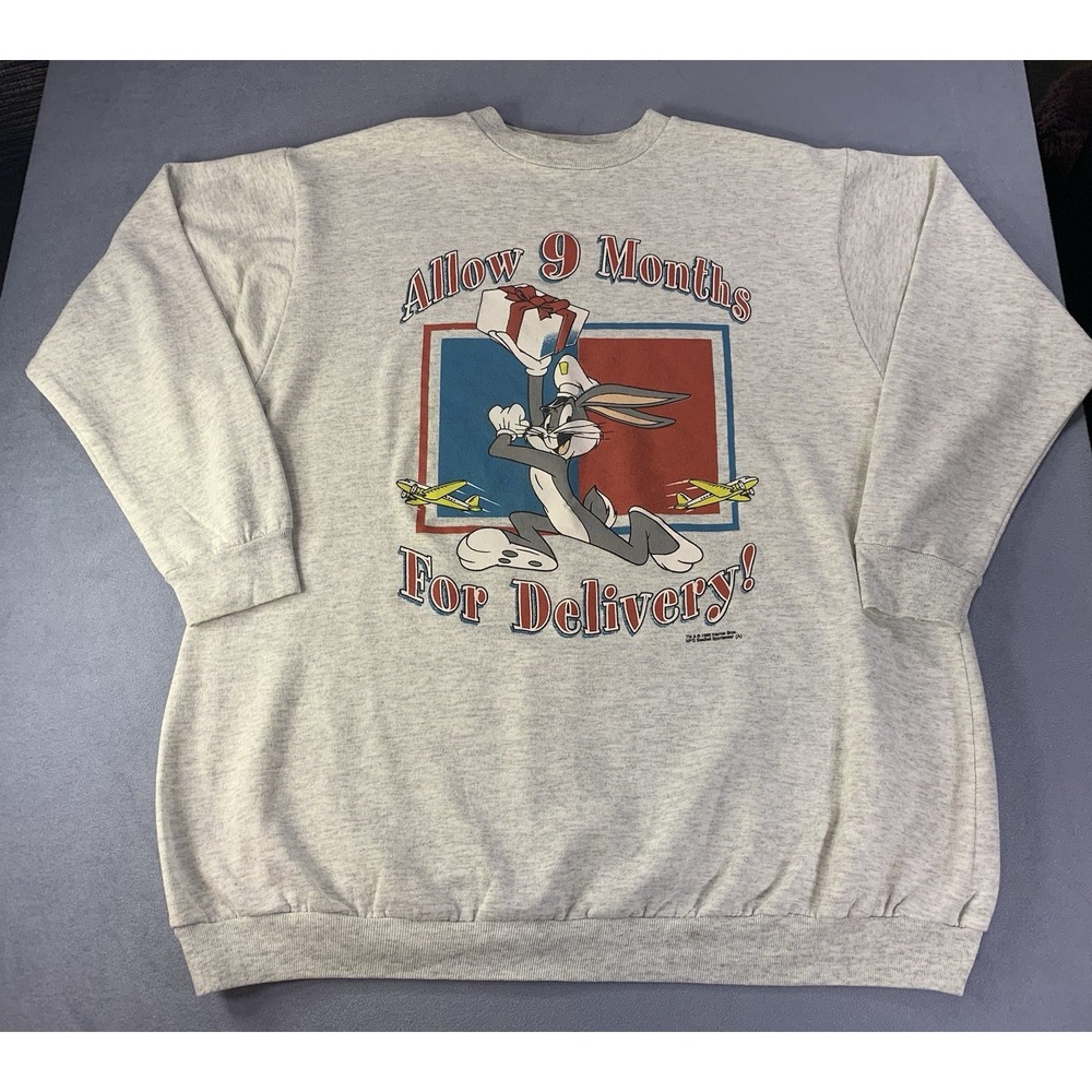 Vintage 90s 1995 Bugs Bunny Looney Tunes Classic Sweater Mens L/XL Acme Delivery